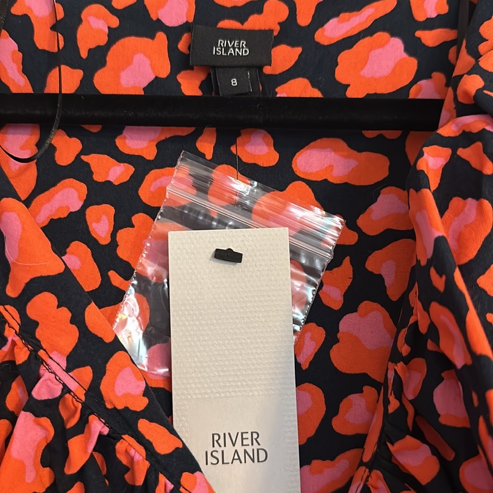 River Island Red Animal Patterned Dress - Picture 6 of 7